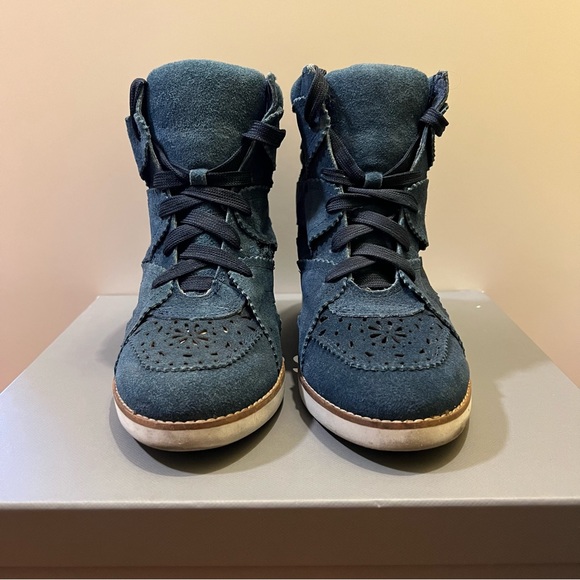 JEFFREY CAMPBELL 'Venice-Hi' Navy Suede
Hidden Wedge Sneaker - Picture 2 of 5